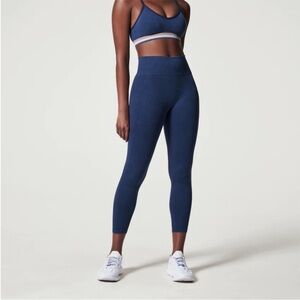 Spanx Soft Stretch Seamless Legging Midnight Navy Blue L
